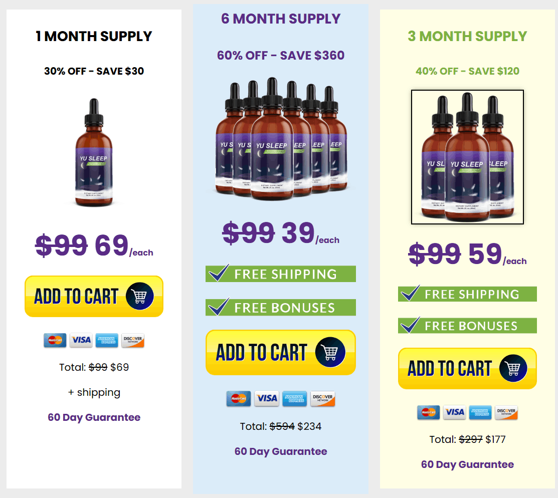 Yu Sleep discounted prices
